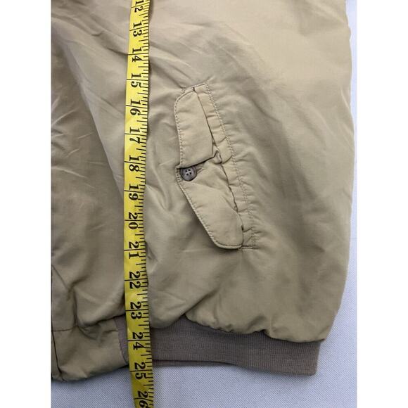 Vintage LL Bean Jacket Mens Medium Tan Bomber Plaid Vented Golf Lightweight - Picture 7 of 8